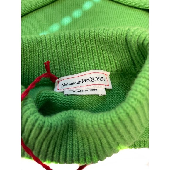Alexander McQueen Halterneck Sweatshirt Green Sweater XS Top NEW - Picture 7 of 13